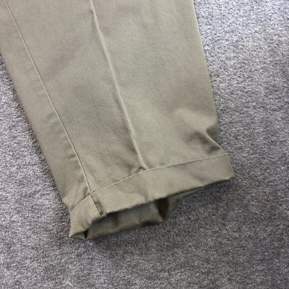 Vintage 1999 Old Navy Mens Pleated Chino Pants 40x32 Green Pocket 100% Cotton - Picture 8 of 9